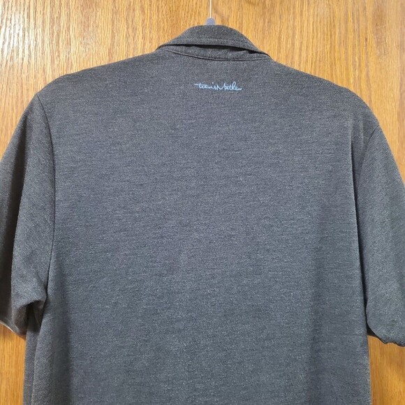 Travis Mathew Golf Polo Shirt Gray Logo Embroidered Mens Sz Small - Picture 8 of 15
